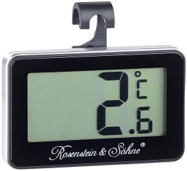 Rosenstein & Söhne Tiefkühlthermometer: Digitales Gefrier- & Kühlschrankthermometer (Digitale Thermometer, Thermometer Auto, Kühlschrank Gefrierschrank)