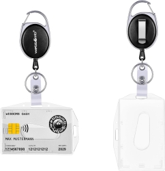 Ausweisjojo Schlüssel JoJo + Kartenhalter horizontal/vertikal nutzbar Dual Use Ausweishalter