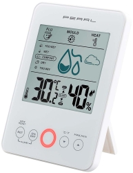 PEARL Hydrometer: Digital-Hygro-/Thermometer mit Schimmel-Alarm & Komfort-Anzeige, weiß